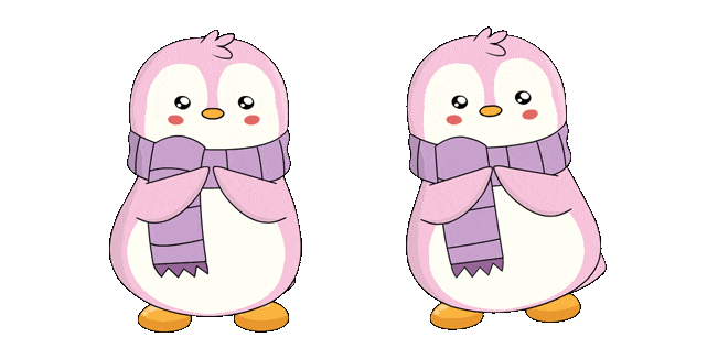 Cute Pink Penguin Dancing Animated Cursor