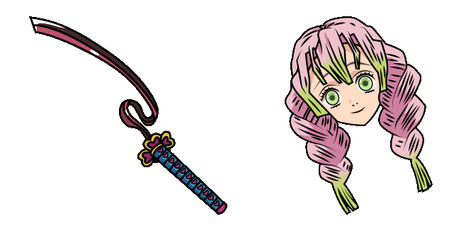 Demon Slayer Mitsuri Kanroji & Nichirin Whip-Katana Animated Cursor