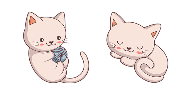 Cute Little Cat Chilling Cursor