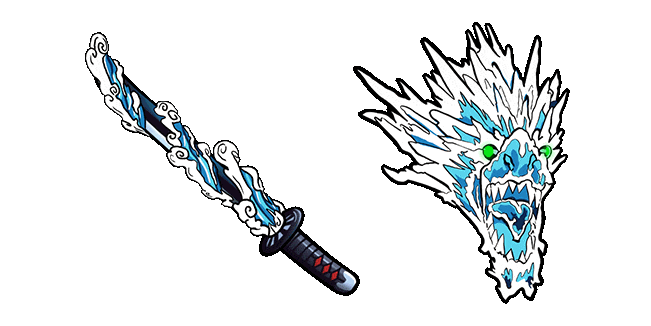 Demon Slayer Water Breathing Sword Animated Cursor