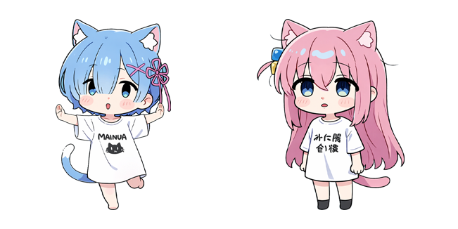 Chibi Rem & Hitori Goto Cursor