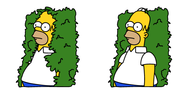 Homer Simpson Backs Into Bushes Meme Cursor