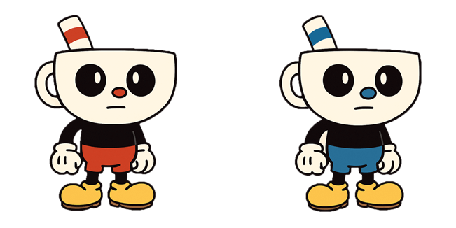 Void-Eyed Cuphead & Mugman Cursor