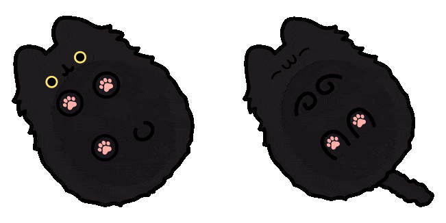 Cute Black Cat Walking Animated Cursor
