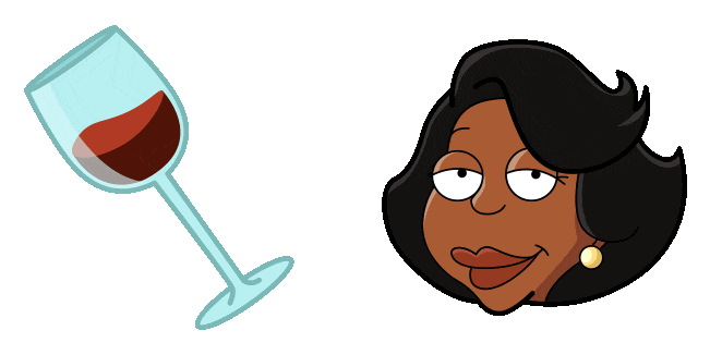 Family Guy Donna & Glass of Wine Animated Cursor