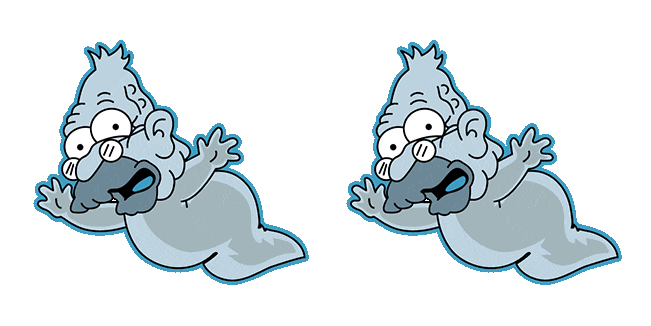 The Simpsons Ghost Abe Animated Cursor