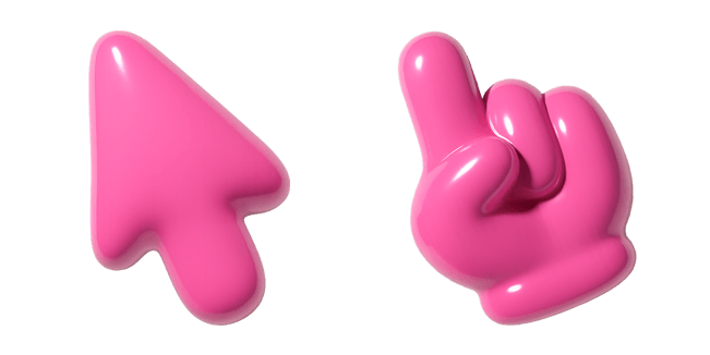 Pink Shiny Plastick 3D Cursor