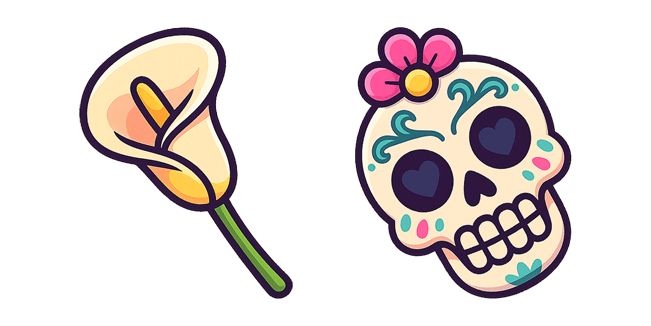 Day of the Dead Skull & Calla Cursor