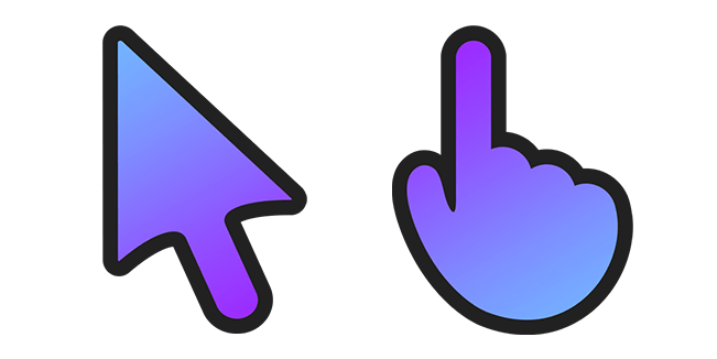 Violet Flower Gradient Cursor