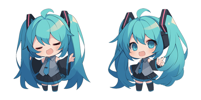 Chibi Hatsune Miku Vocaloid Cursor