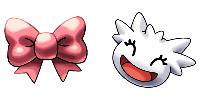 Kawaii Cute Character & Pink Ribbon Cursor