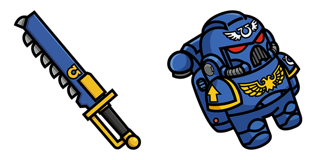 Among Us Warhammer 40k Ultramarine & Chainsword Cursor