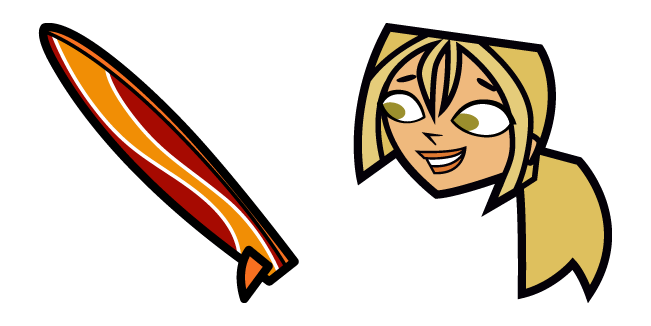Total Drama Bridgette & Surfboard Cursor