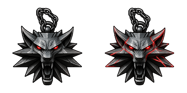 The Witcher Geralt Wolf Medallion Cursor
