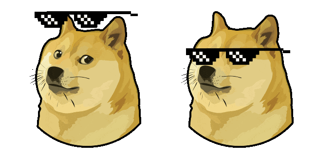 Doge in MLG Glasses Meme Animated Cursor