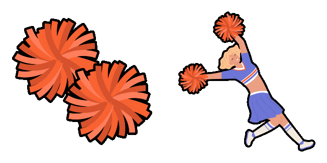 Cheerleading & Pom Poms Animated Cursor