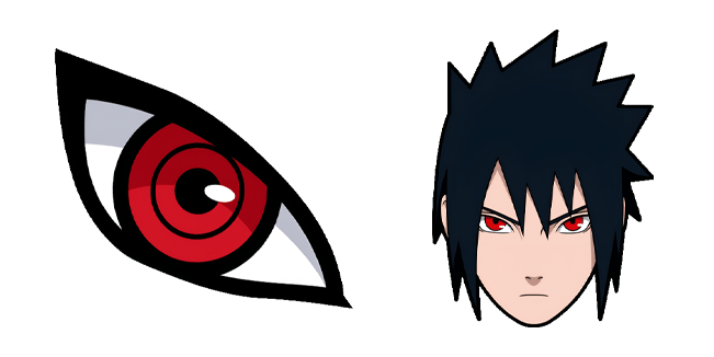 Naruto Sasuke Uchiha & Red Sharingan Eye Cursor