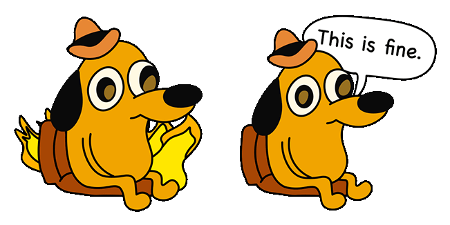 This Is Fine Meme Animated Cursor