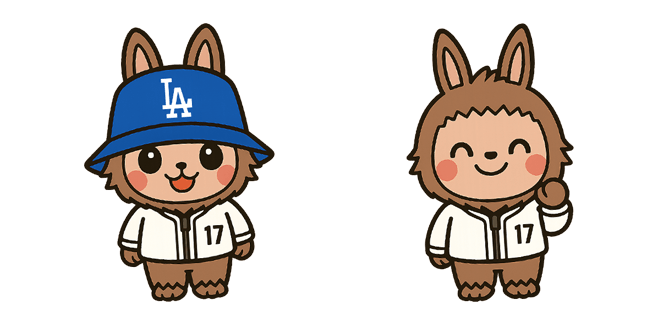 Cute Labubu Los Angeles Dodgers Cursor