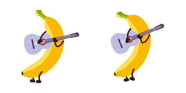 Banana Playing Guitar Animated Cursor