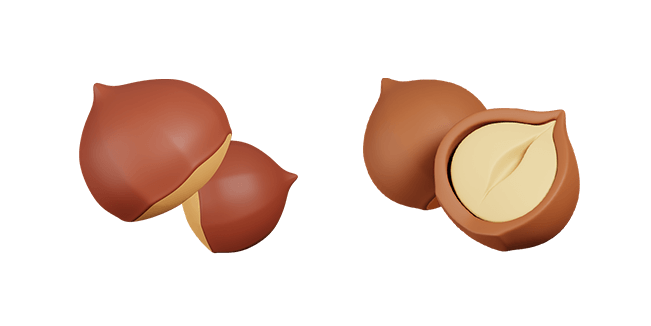 Chestnut & Hazelnut 3D Cursor