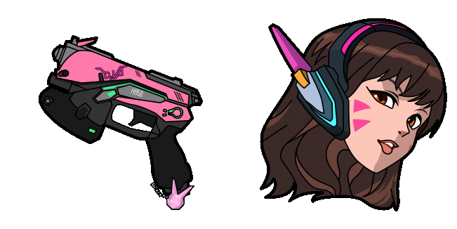Overwatch D.Va & Blaster Animated Cursor