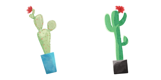 Watercolor Cactus Cursor