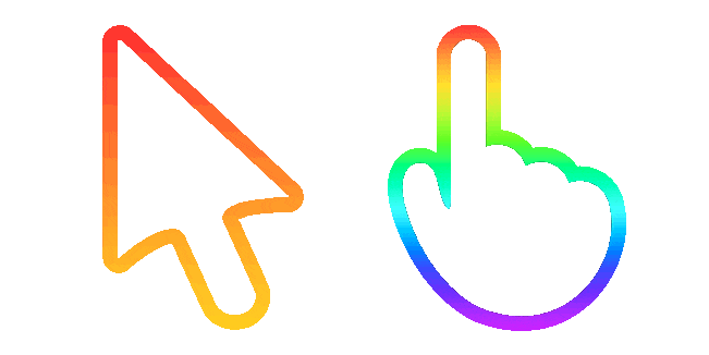 Transparent & Rainbow Stroke Gradient Animated Cursor