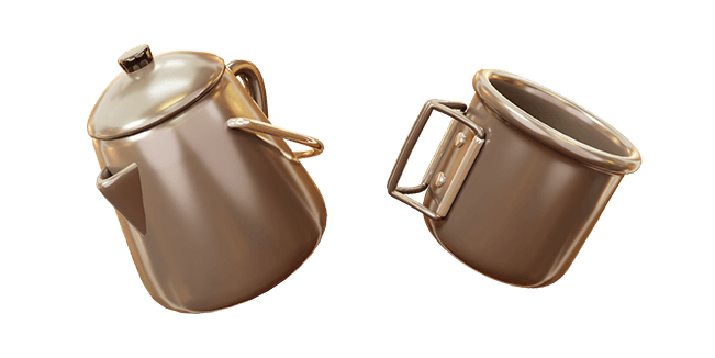Hiking Kettle Pot & Hiking Mug 3D Cursor