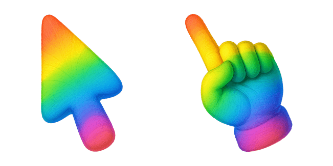 Rainbow Arrow & Hand 3D Cursor