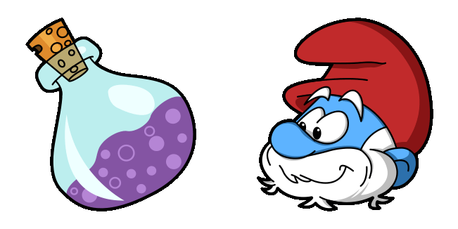 The Smurfs Papa Smurf & Potion Animated Cursor