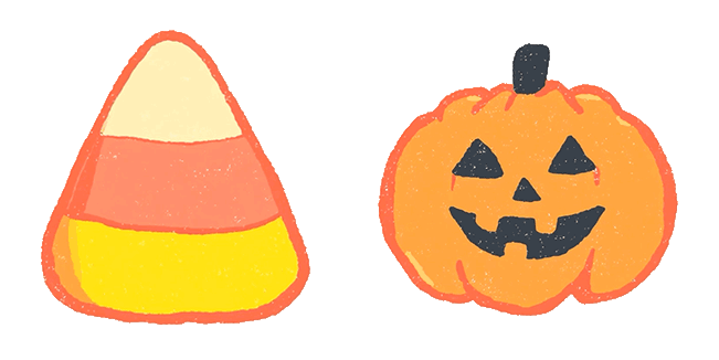 Candy Corn Pumpkin Halloween Animated Cursor