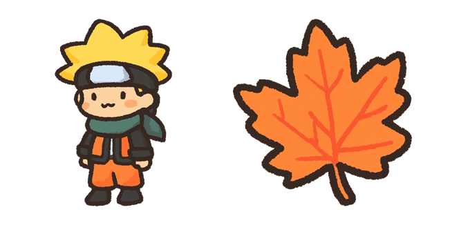Chibi Naruto & Autumn Leaf Cursor