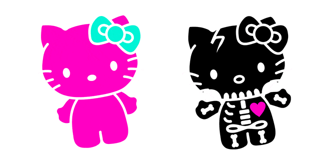 Emo Hello Kitty Animated Cursor