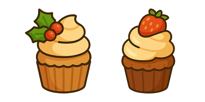 Christmas Cupcake Dessert Cursor