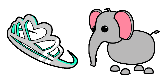Adopt Me! Elephant & Platinum Tiara Cursor