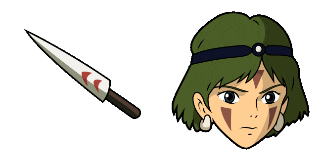 Princess Mononoke San & Knife Animated Cursor
