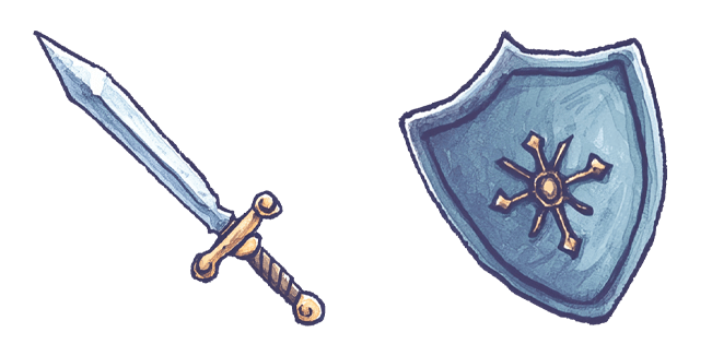 Fantasy Knight Sword & Shield Cursor