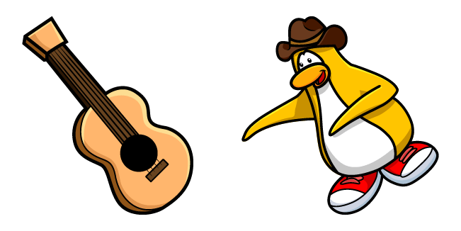 Club Penguin Franky & Guitar Cursor