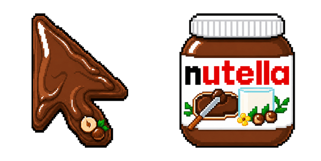 Hazelnut Chocolate Nutella Pixel Cursor