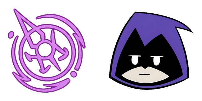 Teen Titans Cute Raven & Azarath Magic Cursor