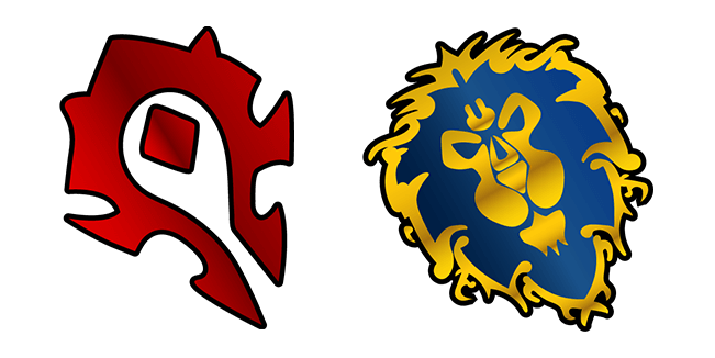 World of Warcraft Horde & Alliance Logo Cursor