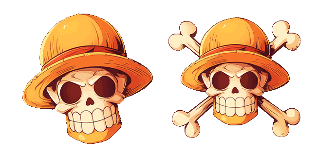 One Piece Luffy Jolly Roger Art Animated Cursor