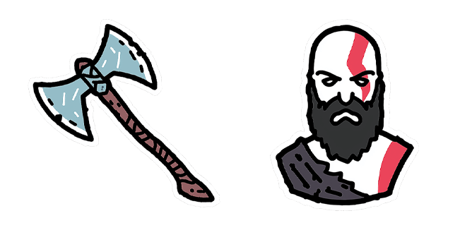God of War Kratos & Leviathan Axe Cursor