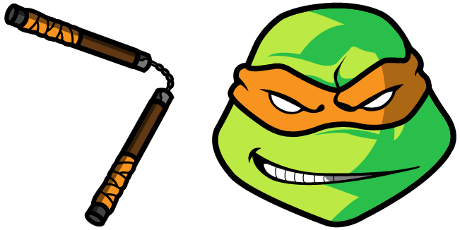 TMNT Michelangelo & Nunchucks Cursor