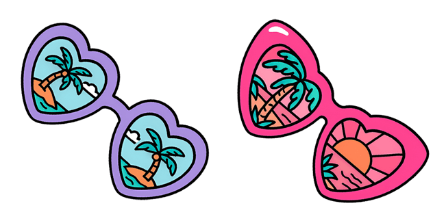Preppy Summer Glasses Cursor