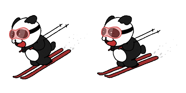 Panda Skiing Animated Cursor