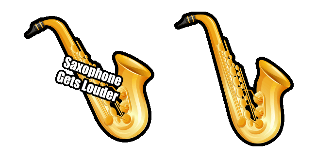 Saxophone Gets Louder Meme Animated Cursor
