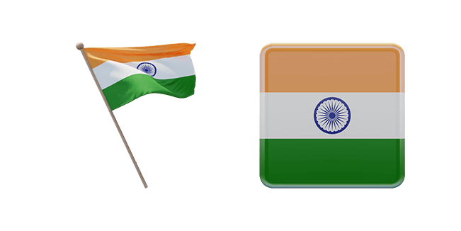 Republic of India Flag 3D Cursor