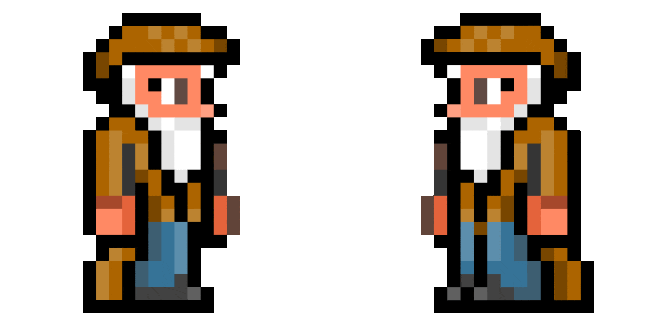 Terraria Merchant Pixel Animated Cursor
